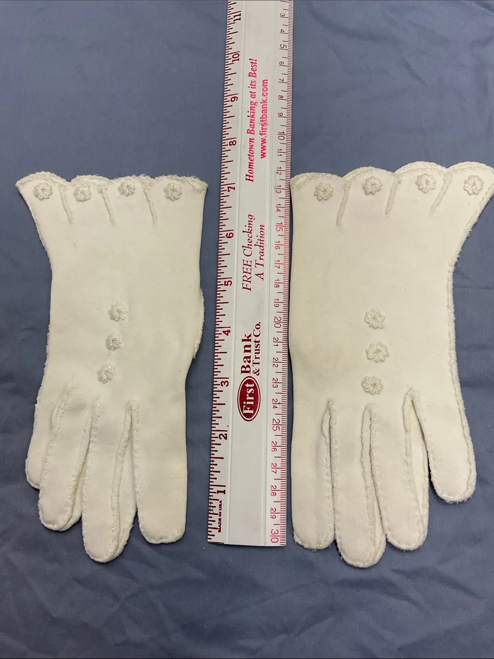 Vintage White Dress Gloves Set - Three Pairs, Two new one used. For small hands